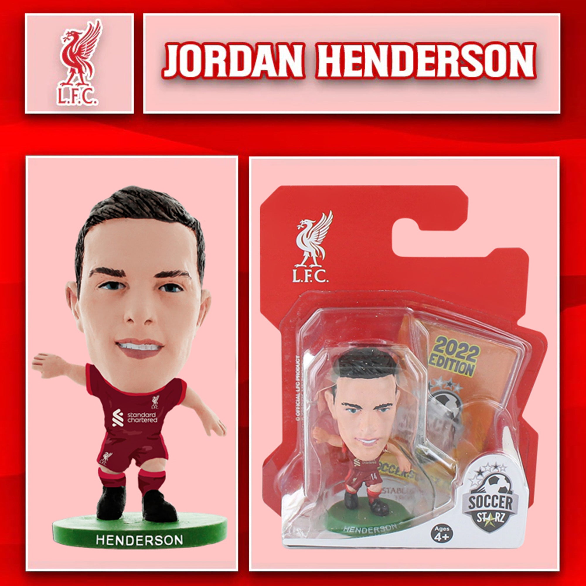Mô Hình Cầu Thủ Bóng Đá Soccerstarz - Liverpool Jordan Henderson Home Kit (Phiên Bản 2022) - Đỏ - Supersports Vietnam