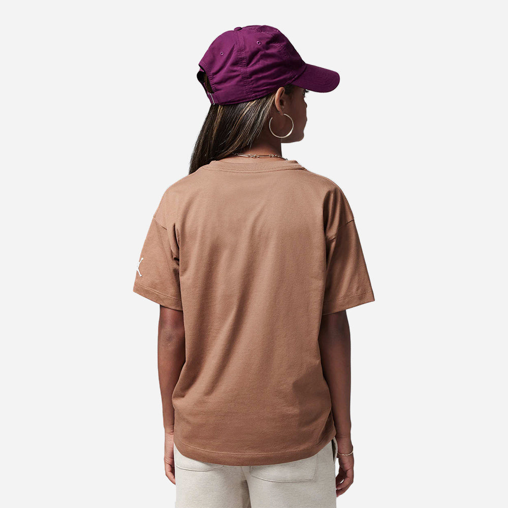 Áo Thun Bé Gái Jordan Plaid Short Sleeve - Nâu - Supersports Vietnam