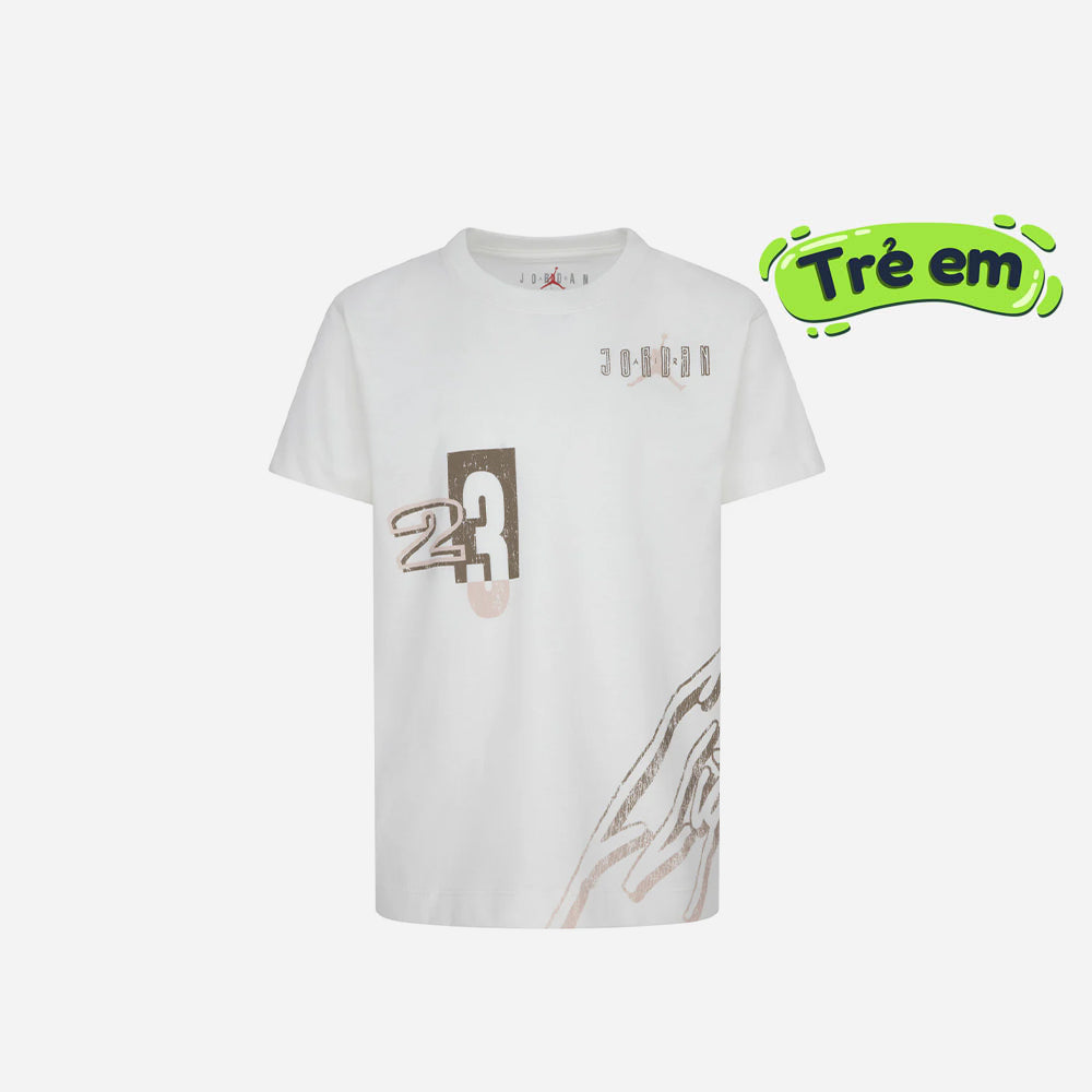 Áo Thun Bé Gái Jordan 23 Spot Up - Trắng - Supersports Vietnam