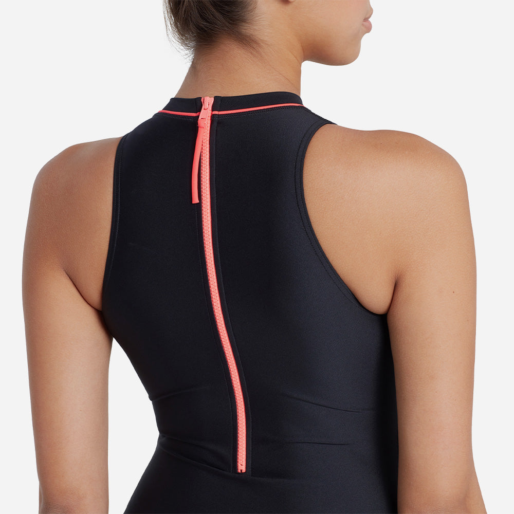 Đồ Bơi Một Mảnh Nữ Zoggs Cable Zipped Hi Neck - Đen - Supersports Vietnam