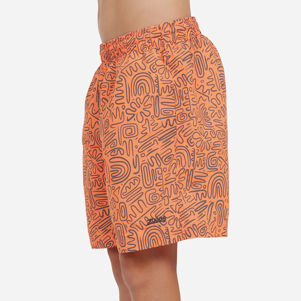 Quần Bơi Bé Trai Zoggs Printed 15 Inch - Cam - Supersports Vietnam