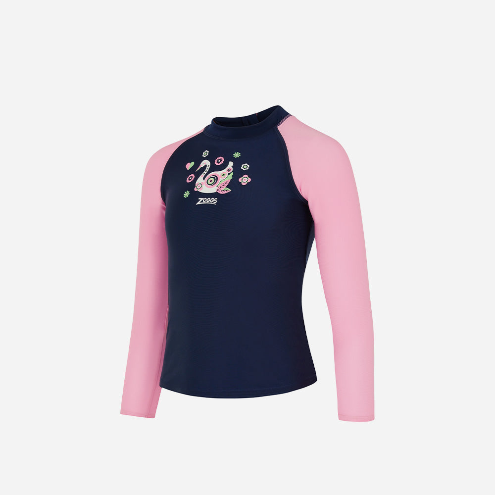 Áo Bơi Chống Nắng Bé Gái Zoggs Zip Sun  Ecolast - Xanh Navy - Supersports Vietnam