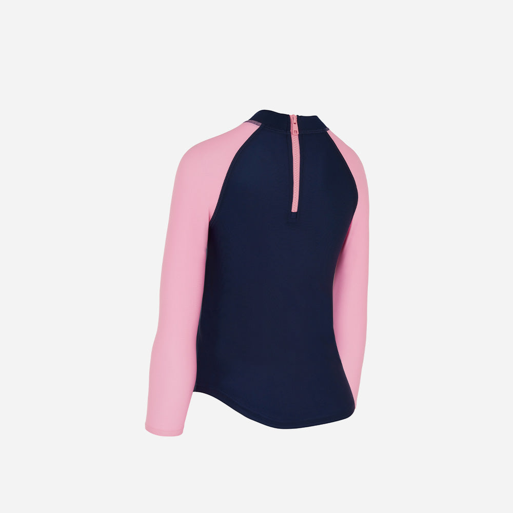 Áo Bơi Chống Nắng Bé Gái Zoggs Zip Sun  Ecolast - Xanh Navy - Supersports Vietnam