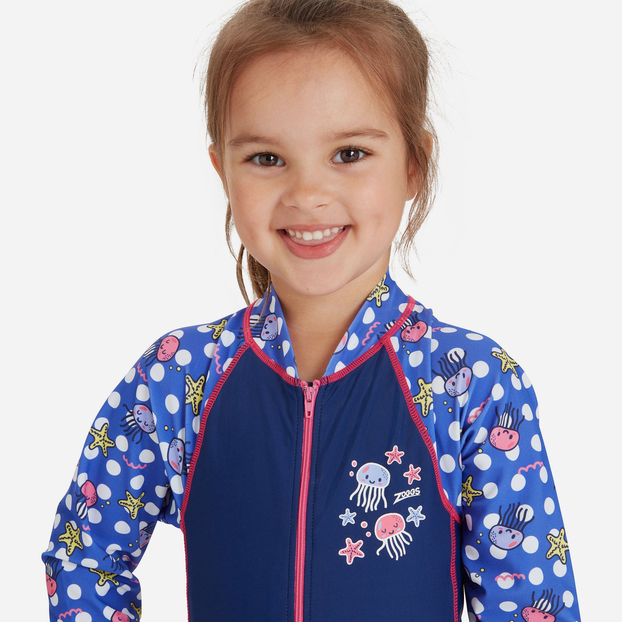 Đồ Bơi Một Mảnh Bé Gái Zoggs Long Sleeve All In One - Hồng - Supersports Vietnam