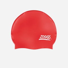 Mũ Bơi Zoggs Red Silicone Plain - Đỏ - Supersports Vietnam