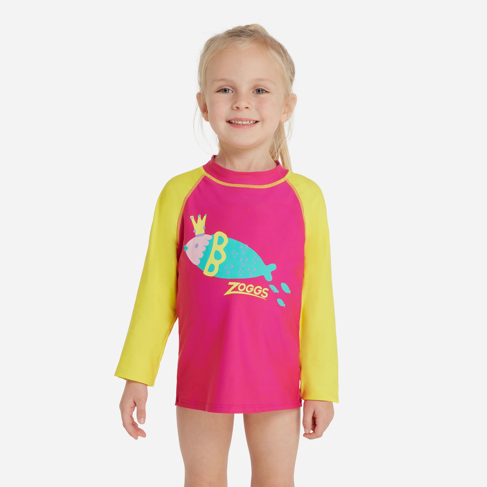 Áo Bơi Chống Nắng Bé Gái Zoggs Zip Sun - Hồng - Supersports Vietnam