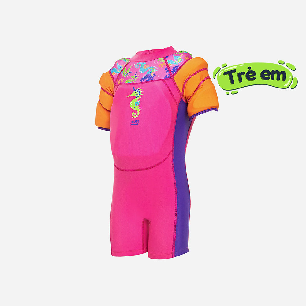 Bộ Áo Phao Bé Gái Zoggs Sea Unicorn - Hồng - Supersports Vietnam