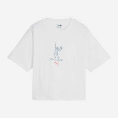 Áo Tay Ngắn Nữ Puma Team Relaxed - Trắng - Supersports Vietnam