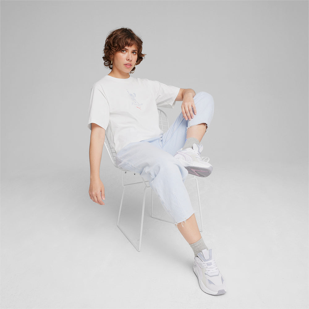 Áo Tay Ngắn Nữ Puma Team Relaxed - Trắng - Supersports Vietnam