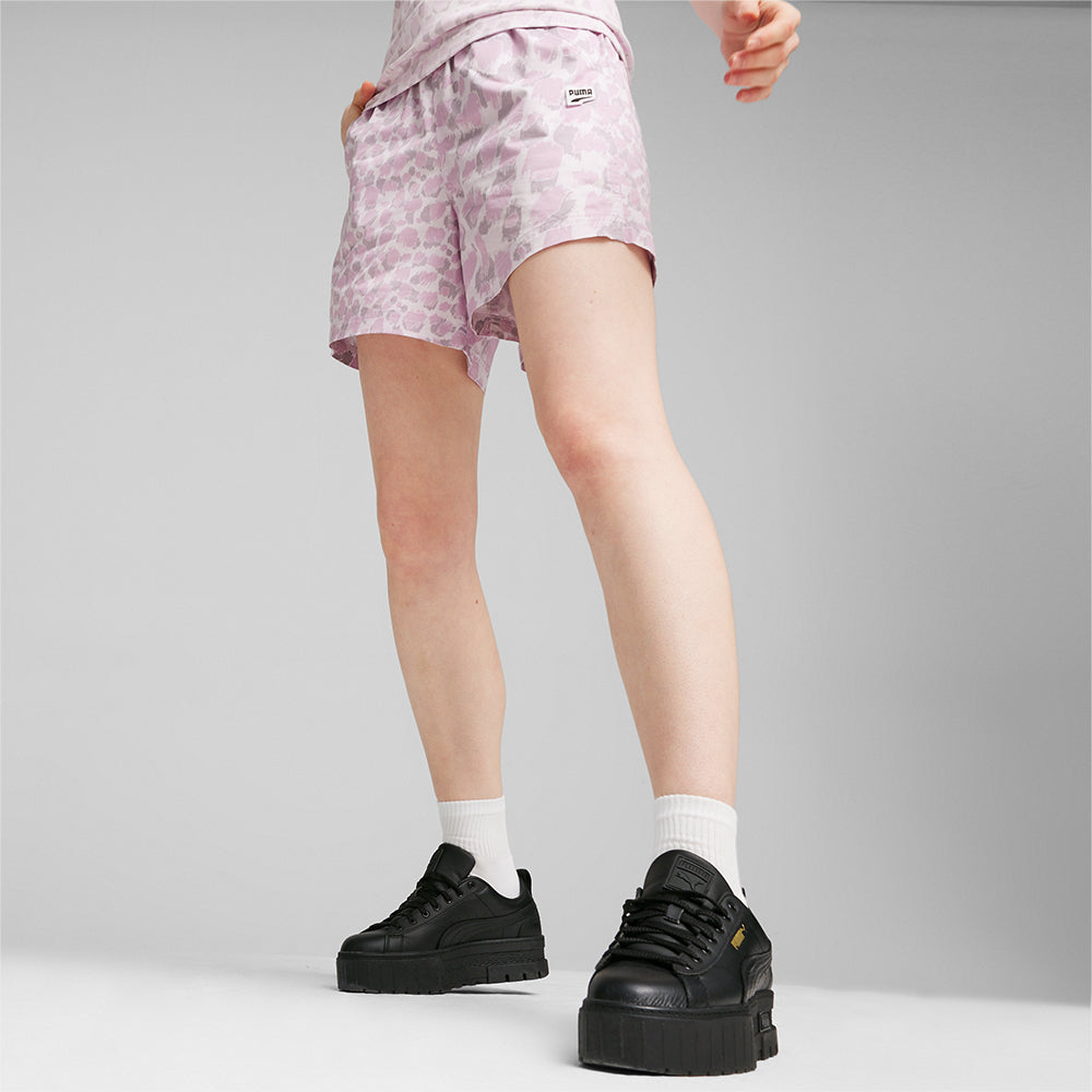 Quần Ngắn Thời Trang Nữ Puma Downtown Kitten - Hồng - Supersports Vietnam