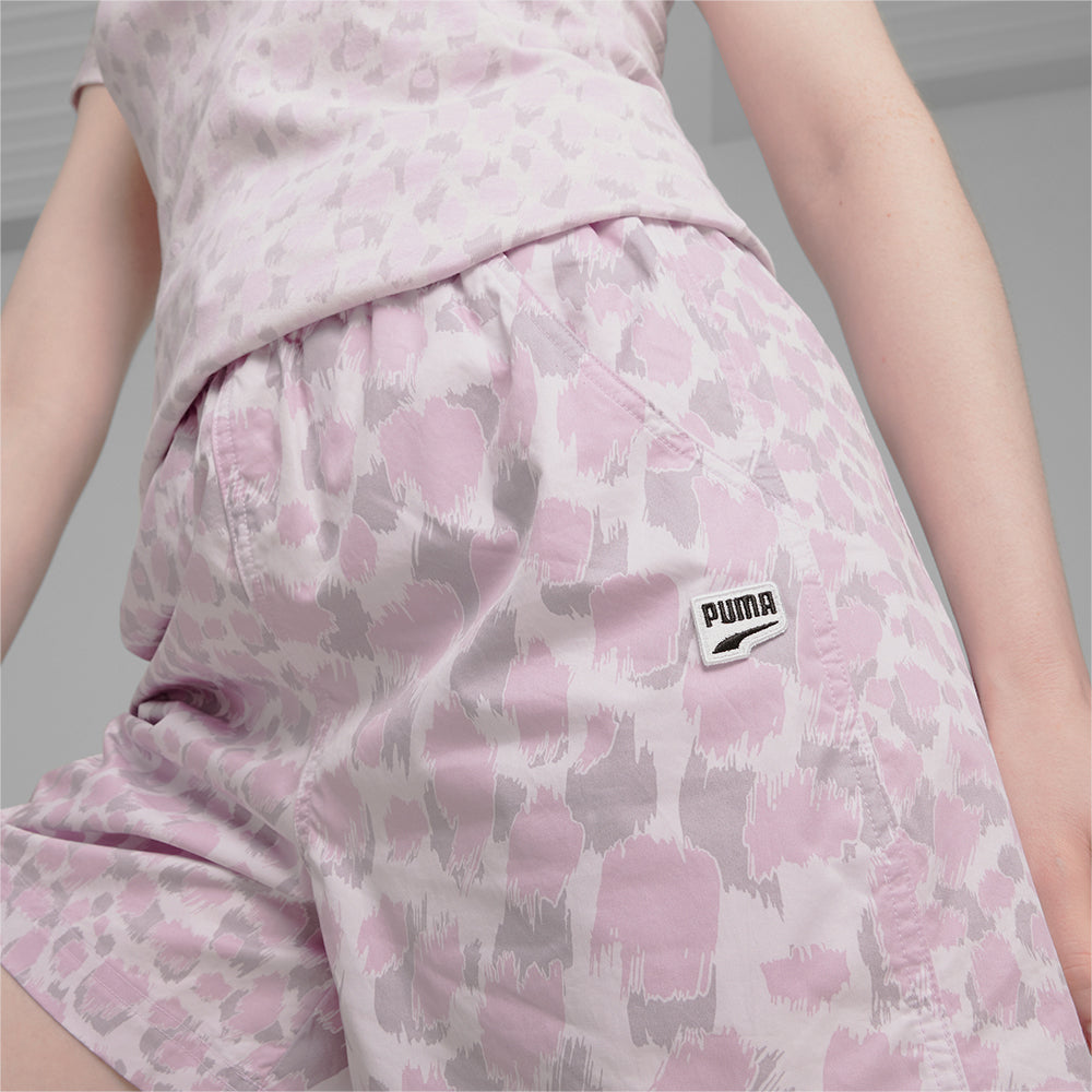 Quần Ngắn Thời Trang Nữ Puma Downtown Kitten - Hồng - Supersports Vietnam