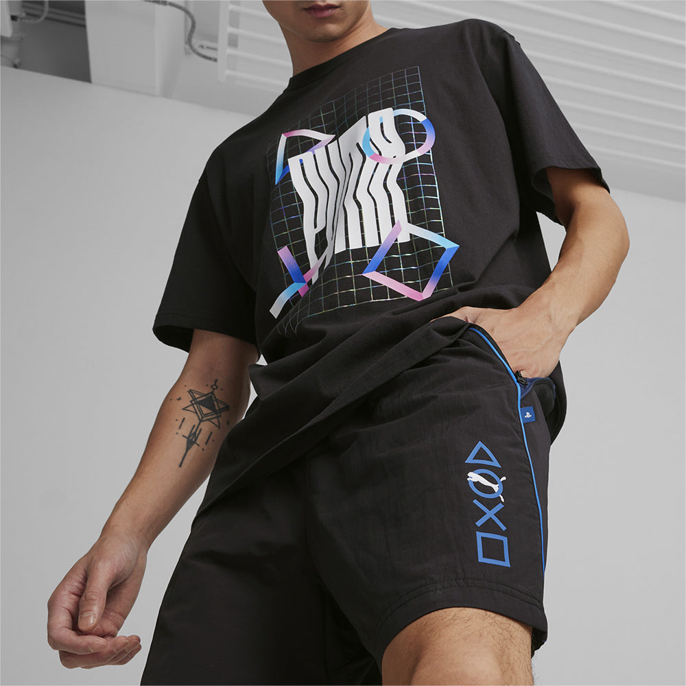 Quần Ngắn Nam Puma X Playstation Woven - Đen - Supersports Vietnam