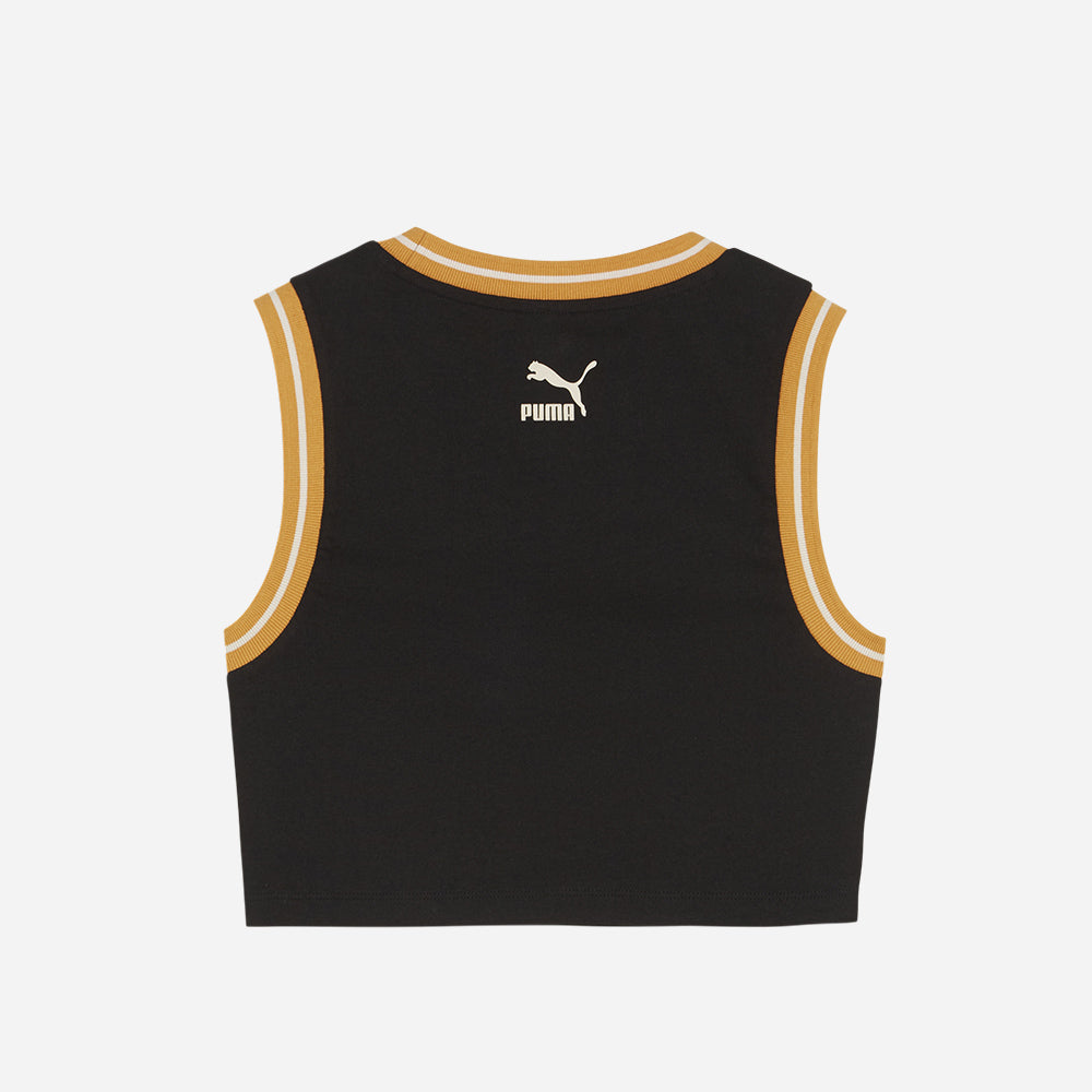 Áo Ba Lỗ Nữ Puma Team For The Fanbase Graphic Cropped - Đen - Supersports Vietnam