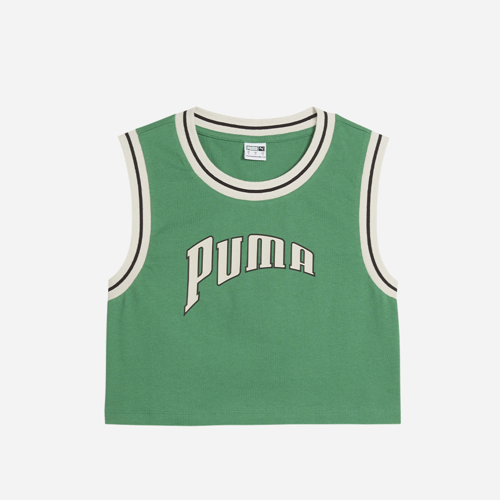 Áo Ba Lỗ Nữ Puma Team For The Fanbase Graphic Cropped - Xanh Lá - Supersports Vietnam