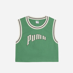 Áo Ba Lỗ Nữ Puma Team For The Fanbase Graphic Cropped - Xanh Lá - Supersports Vietnam