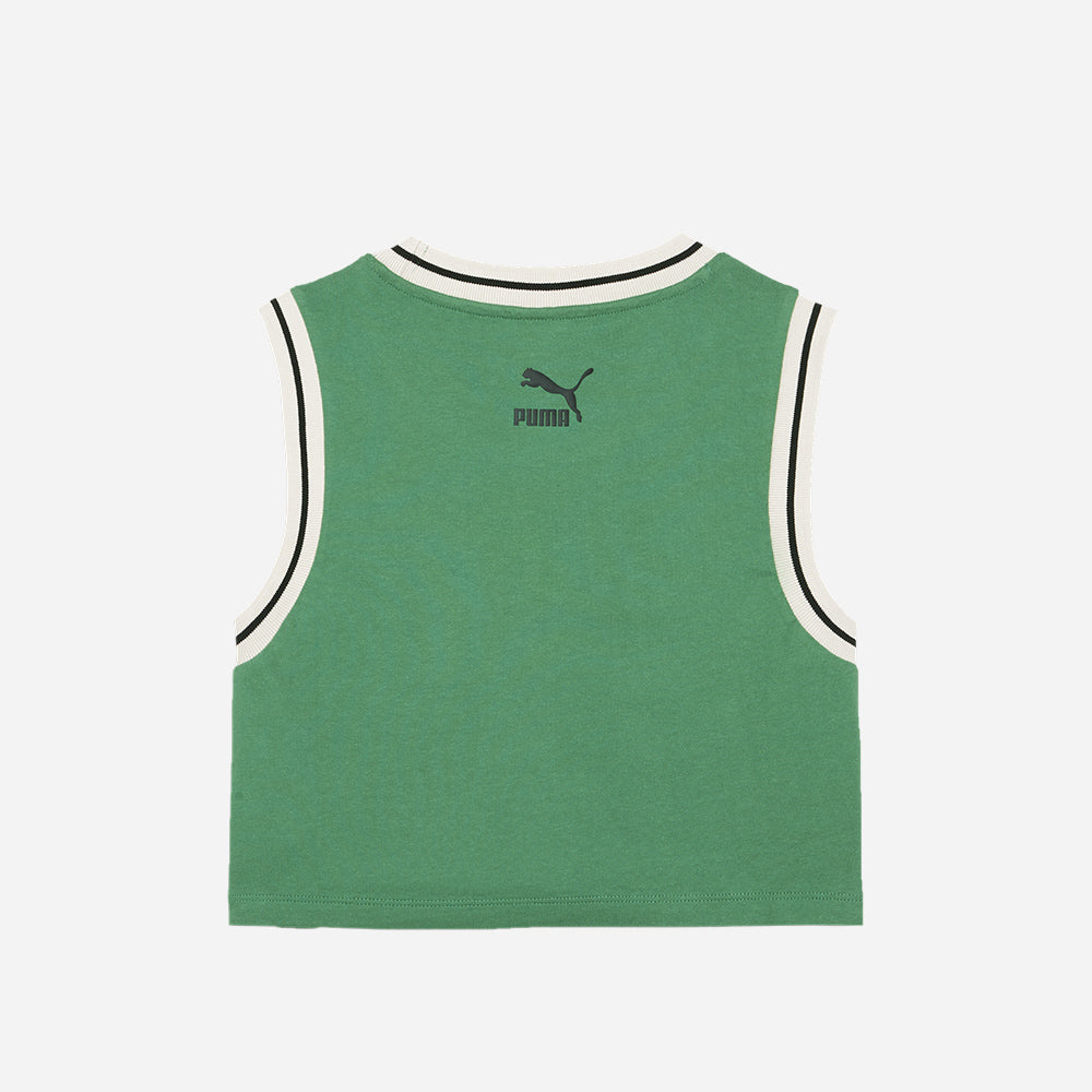 Áo Ba Lỗ Nữ Puma Team For The Fanbase Graphic Cropped - Xanh Lá - Supersports Vietnam