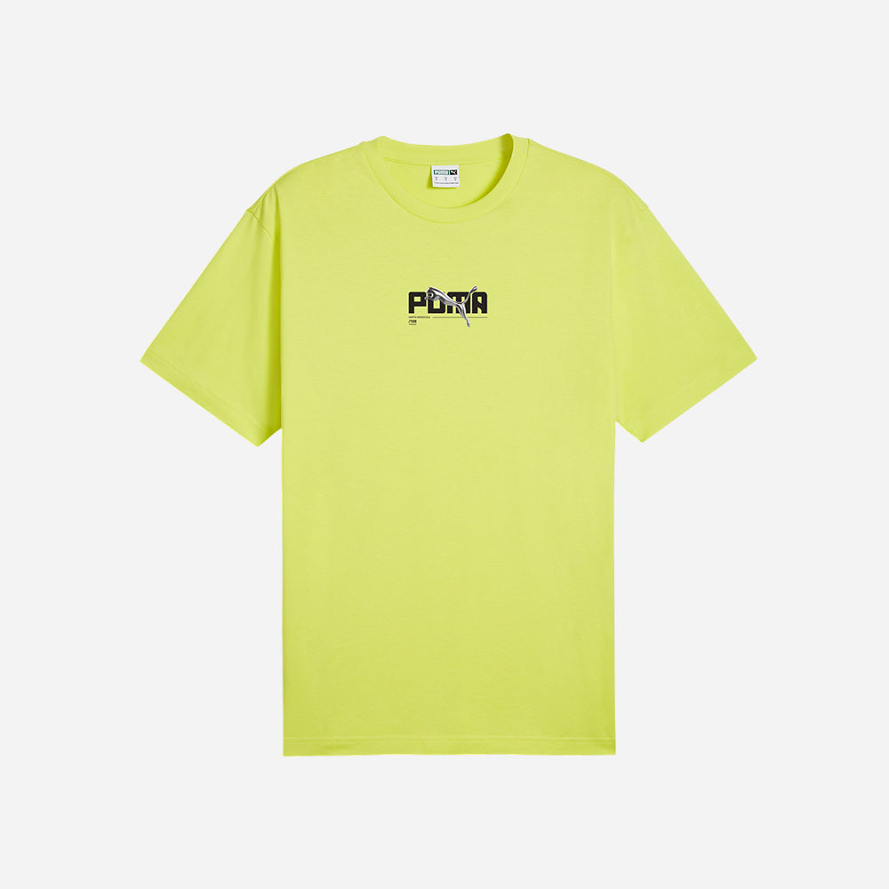 Áo Thun Unisex Puma Graphics Chrome Cat Lime Sheen - Vàng Chanh - Supersports Vietnam