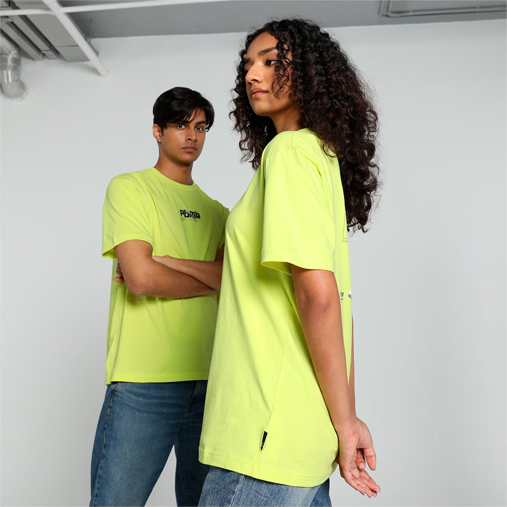Áo Thun Unisex Puma Graphics Chrome Cat Lime Sheen - Vàng Chanh - Supersports Vietnam