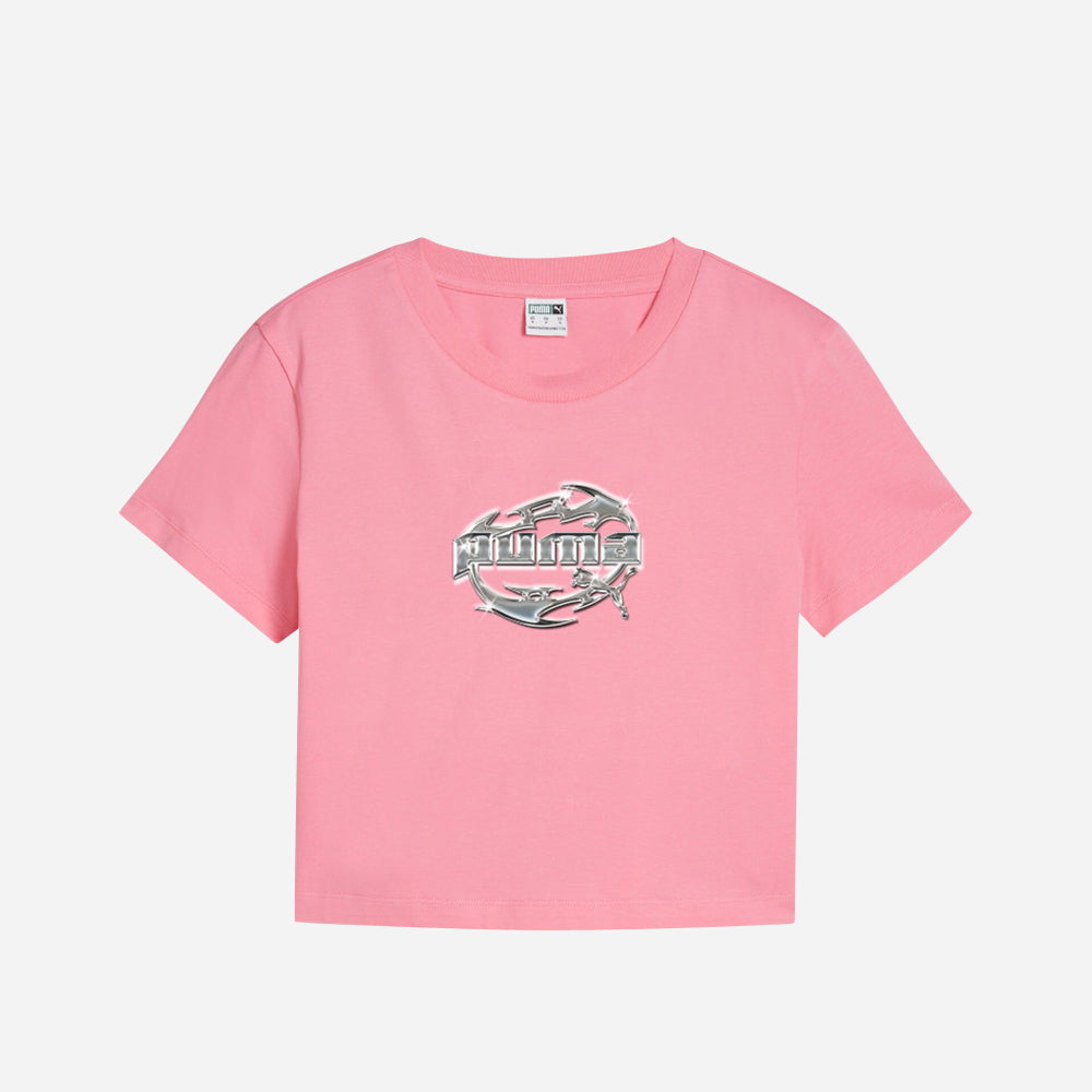 Áo Crop Top Nữ Puma Graphics Hyper Girl Baby Fast - Hồng - Supersports Vietnam