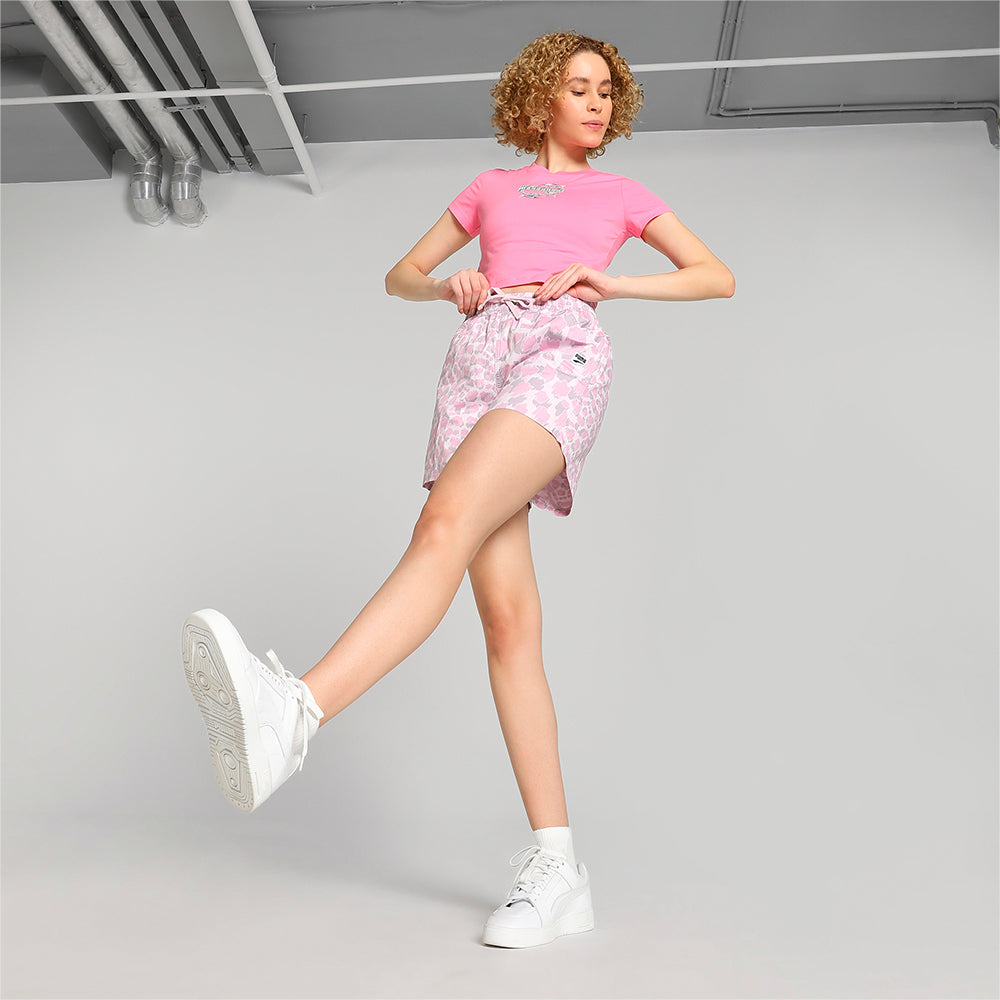 Áo Crop Top Nữ Puma Graphics Hyper Girl Baby Fast - Hồng - Supersports Vietnam