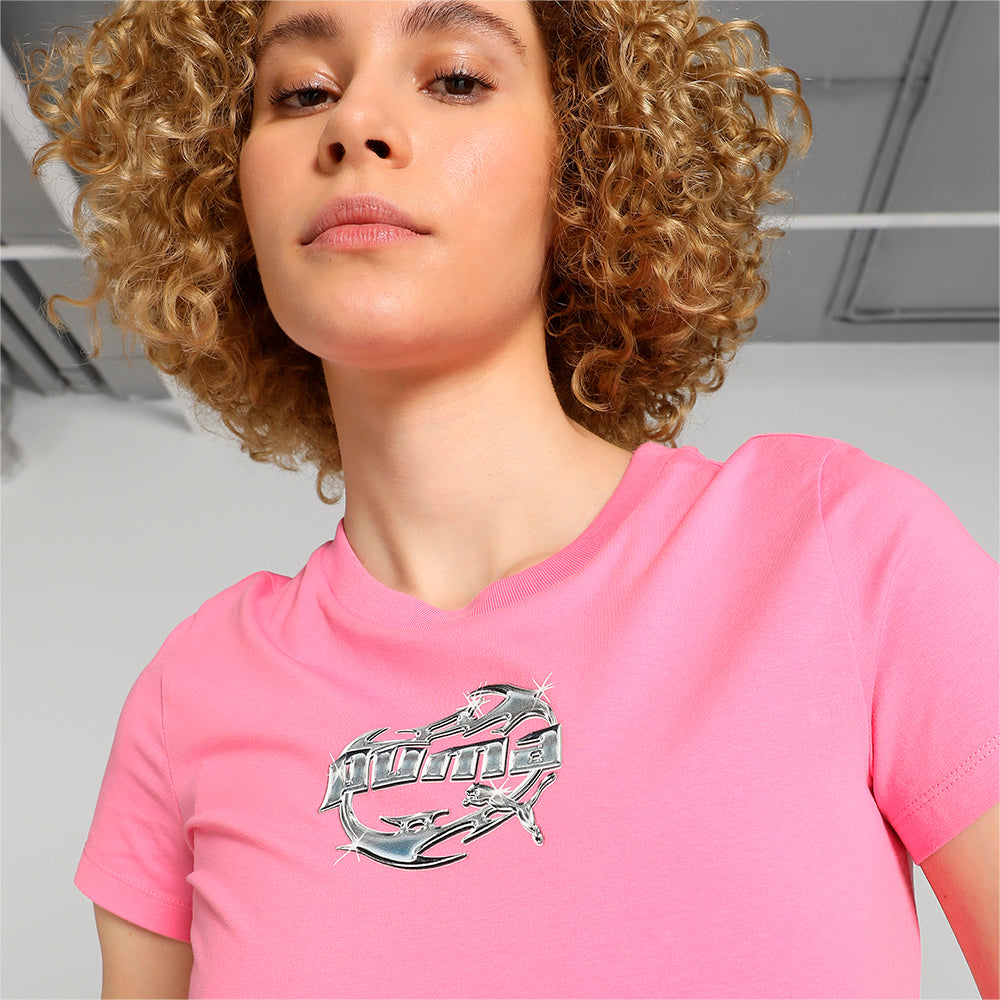 Áo Crop Top Nữ Puma Graphics Hyper Girl Baby Fast - Hồng - Supersports Vietnam