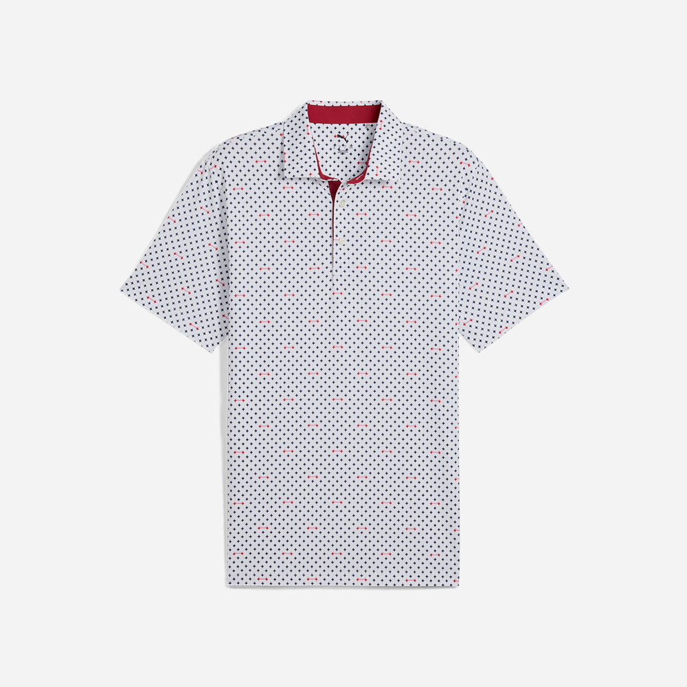 Áo Polo Golf Nam Puma Mattr Burgh - Trắng - Supersports Vietnam