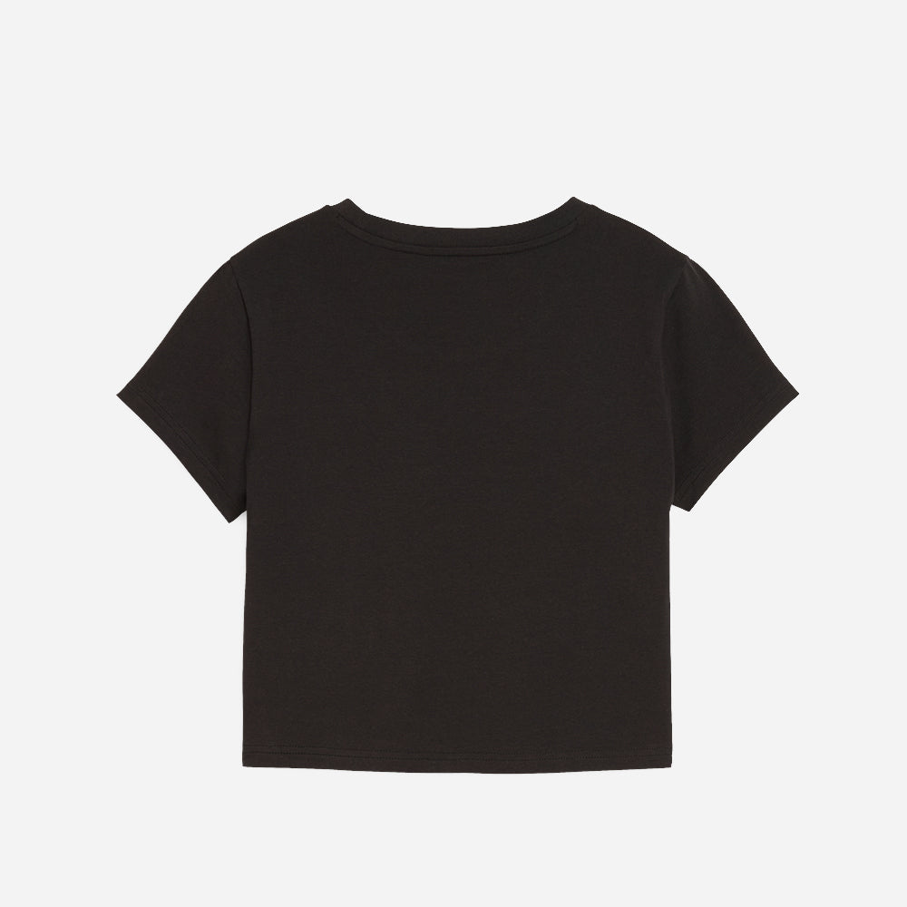 Áo Thun Tay Ngắn Nữ Puma Wardrobe Essential Baby - Đen - Supersports Vietnam