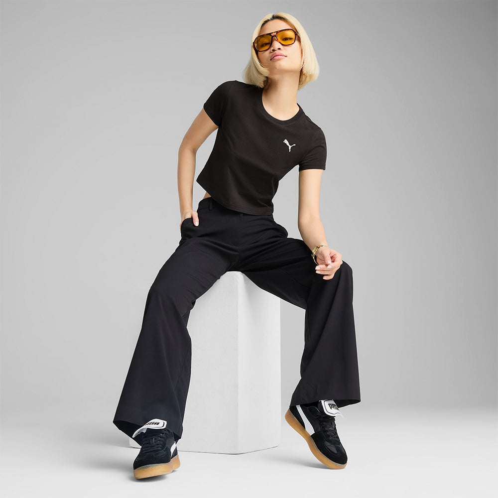 Áo Thun Tay Ngắn Nữ Puma Wardrobe Essential Baby - Đen - Supersports Vietnam