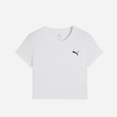 Áo Thun Tay Ngắn Nữ Puma Wardrobe Essential Baby - Trắng - Supersports Vietnam