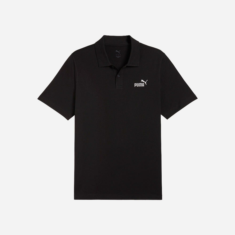 Áo Thun Tay Ngắn Nam Puma Essential No. 1 Logo Jersey Polo - Đen - Supersports Vietnam