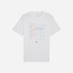 Áo Thun Tay Ngắn Nam Puma Essential Logo Lab Hog - Trắng - Supersports Vietnam