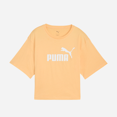 Áo Thun Tay Ngắn Nữ Puma Essential Cropped No. 1 Logo - Cam - Supersports Vietnam