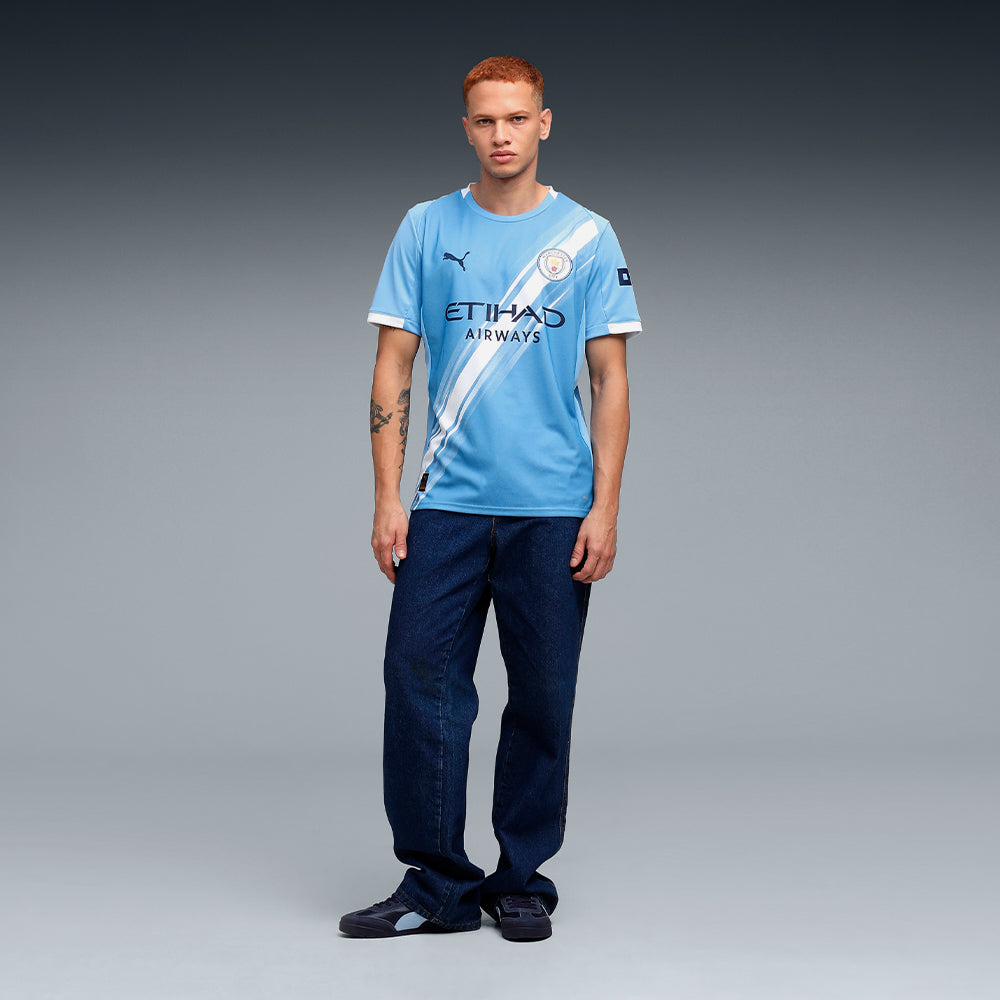 Áo Đá Bóng Nam Puma Manchester City Fc Replica Sân Nhà 25/26 - Xanh Dương - Supersports Vietnam