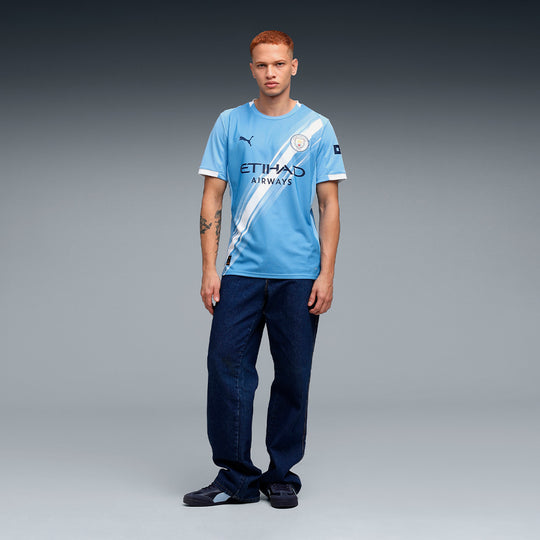 Áo Đá Bóng Nam Puma Manchester City Fc Replica Sân Nhà 25/26 - Xanh Dương