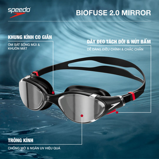 Kính Bơi Người Lớn Speedo Biofuse 2.0 - Xám