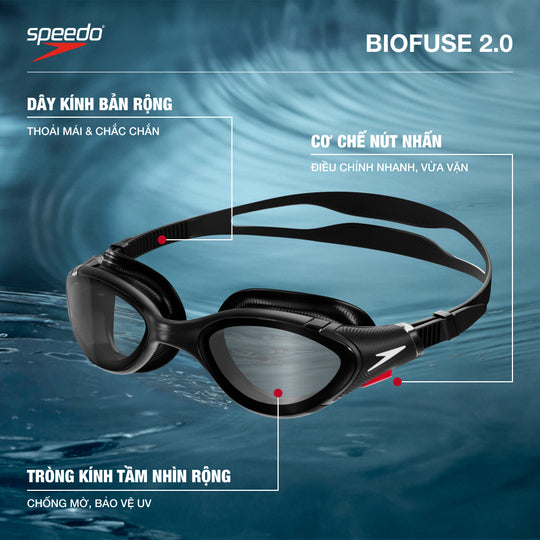 Kính Bơi Người Lớn Speedo Biofuse 2.0 - Đen