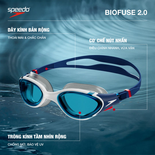 Kính Bơi Người Lớn Speedo Biofuse 2.0 - Xanh Dương