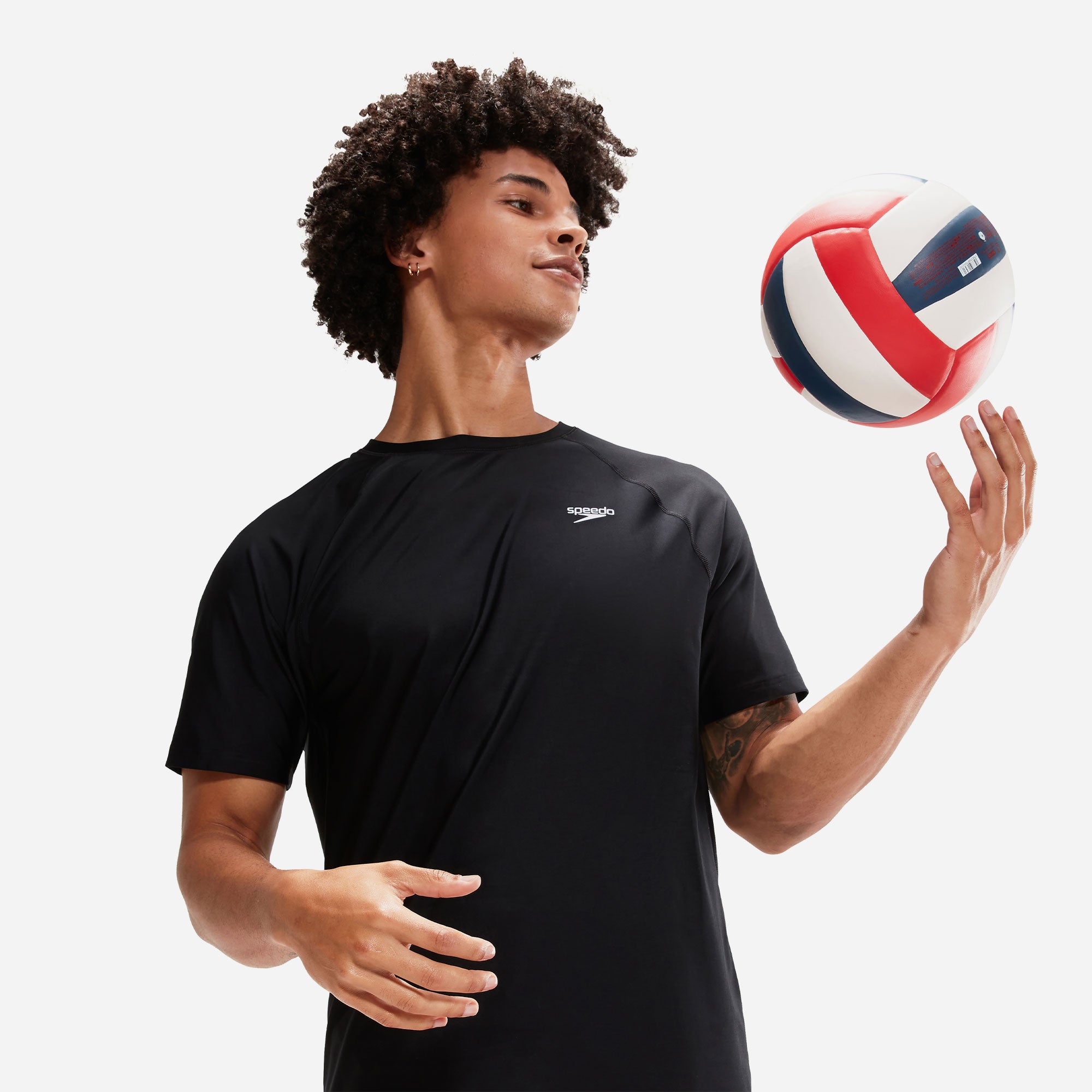 Áo Bơi Chống Nắng Nam Speedo Essentials - Đen - Supersports Vietnam