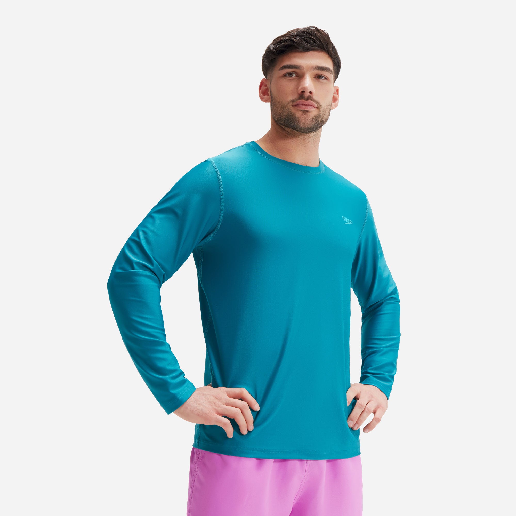 Áo Bơi Chống Nắng Nam Speedo Printed - Xanh Dương - Supersports Vietnam