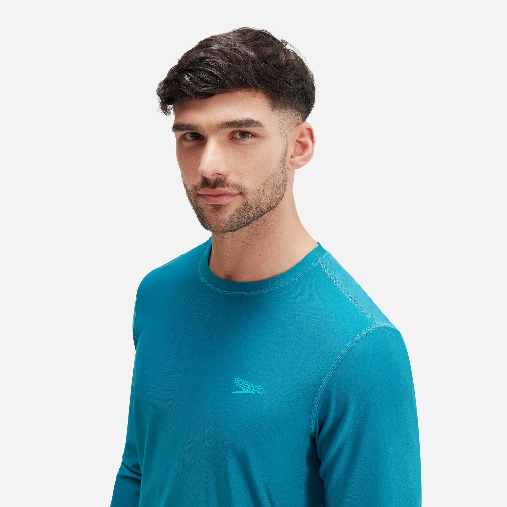 Áo Bơi Chống Nắng Nam Speedo Printed - Xanh Dương - Supersports Vietnam