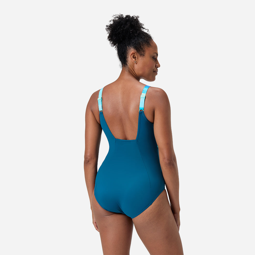 Đồ Bơi Một Mảnh Nữ Speedo Shaping Printed Contour Eclipse - Xanh Dương - Supersports Vietnam