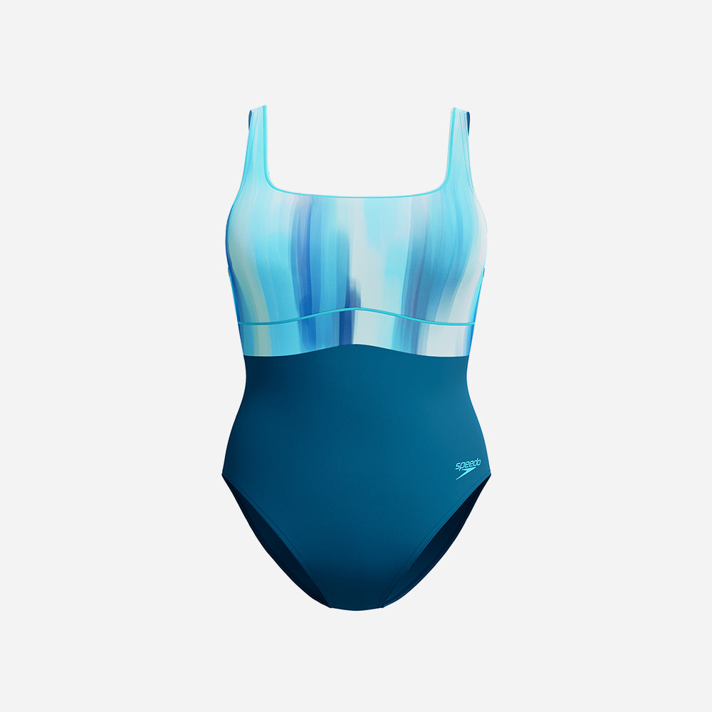 Đồ Bơi Một Mảnh Nữ Speedo Shaping Printed Contour Eclipse - Xanh Dương - Supersports Vietnam