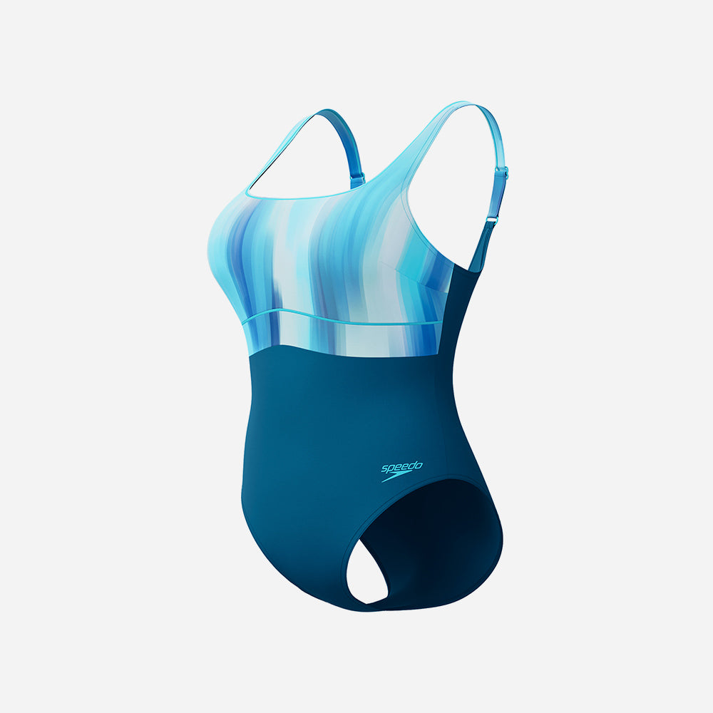 Đồ Bơi Một Mảnh Nữ Speedo Shaping Printed Contour Eclipse - Xanh Dương - Supersports Vietnam