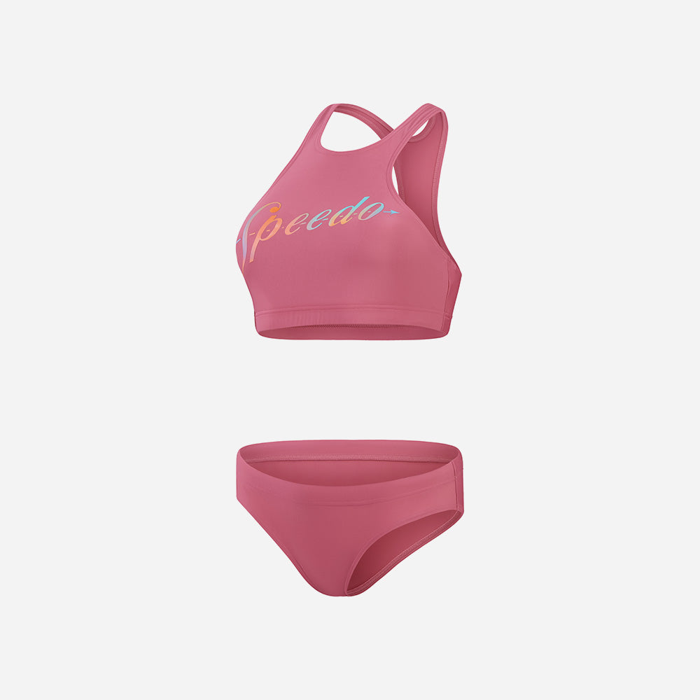 Đồ Bơi Hai Mảnh Nữ Speedo Logo Volley - Hồng - Supersports Vietnam