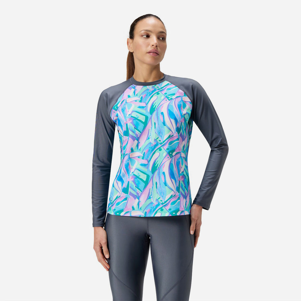 Áo Bơi Chống Nắng Nữ Speedo Printed Long Sleeve - Nhiều Màu - Supersports Vietnam