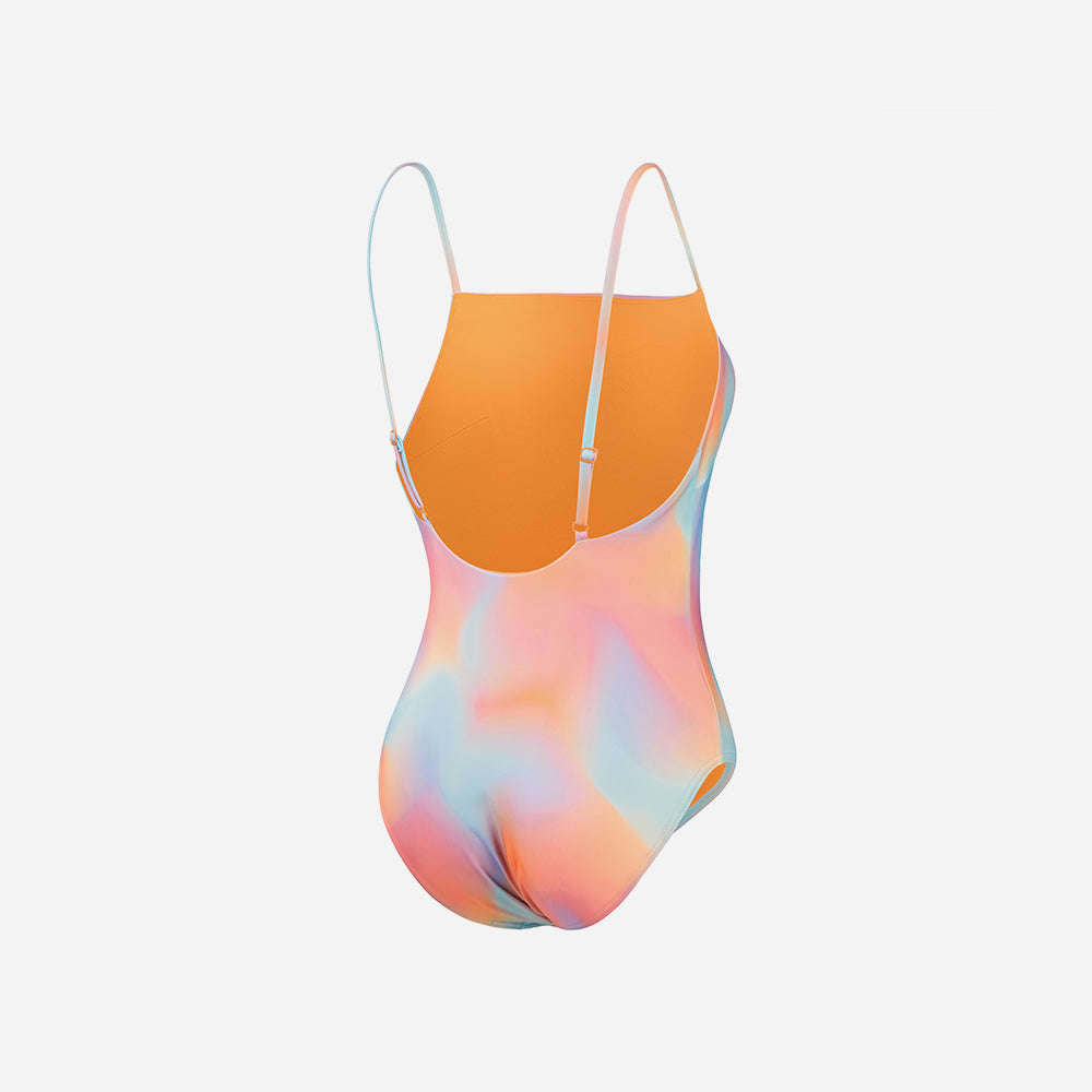 Đồ Bơi Một Mảnh Nữ Speedo Allover Printed Adjustable Thinstrap - Cam - Supersports Vietnam