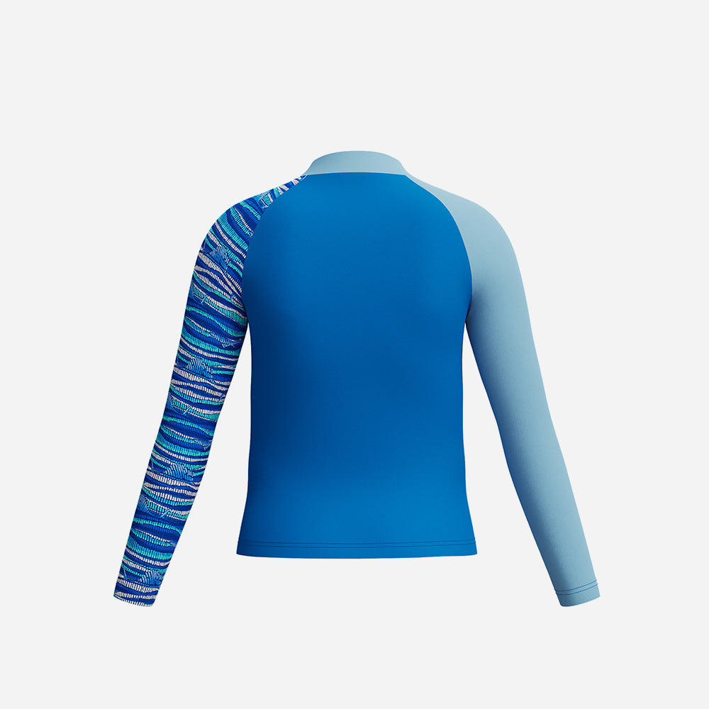 Áo Bơi Chống Nắng Bé Trai Speedo Printed Long Sleeve - Xanh Dương - Supersports Vietnam