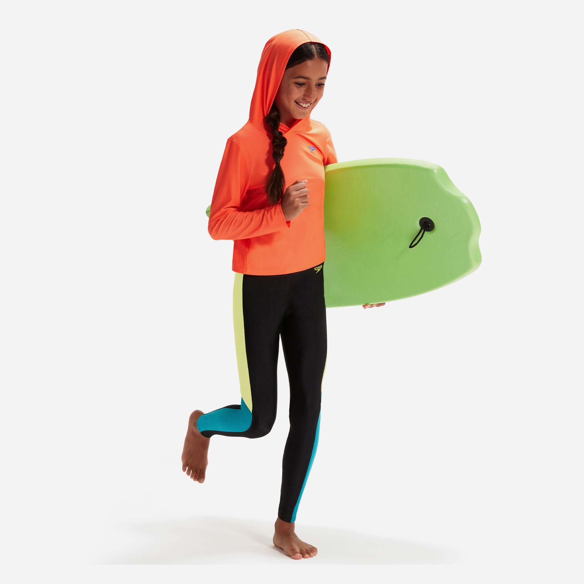 Áo Bơi Chống Nắng Bé Gái Speedo Essential Hood - Cam - Supersports Vietnam