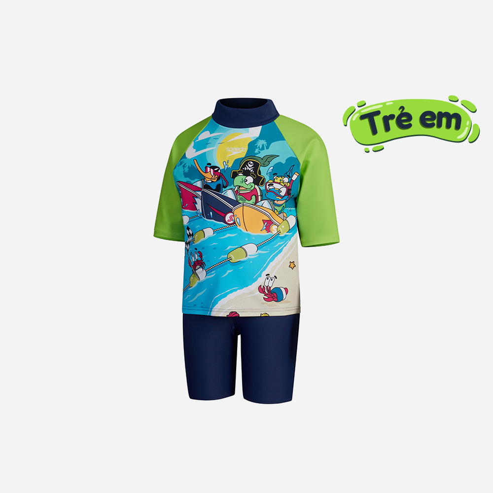Bộ Đồ Bơi Bé Trai Speedo Learn To Swim Sun Proctection - Xanh Dương - Supersports Vietnam