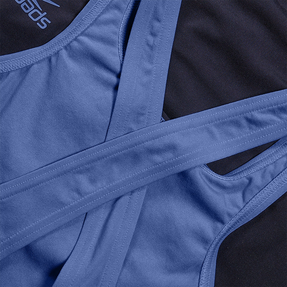 Đồ Bơi Một Mảnh Nữ Speedo Colourblock High Neck X Back - Xanh Dương - Supersports Vietnam